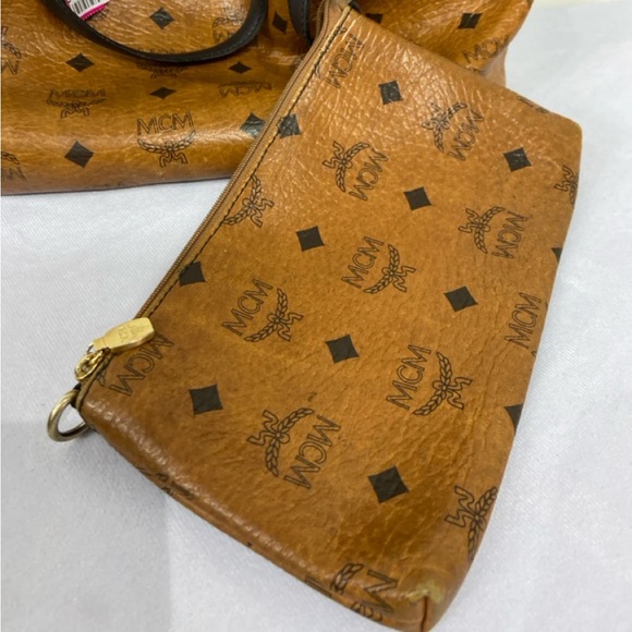 MCM Tan Leather Tote Bag - Picture 10 of 15